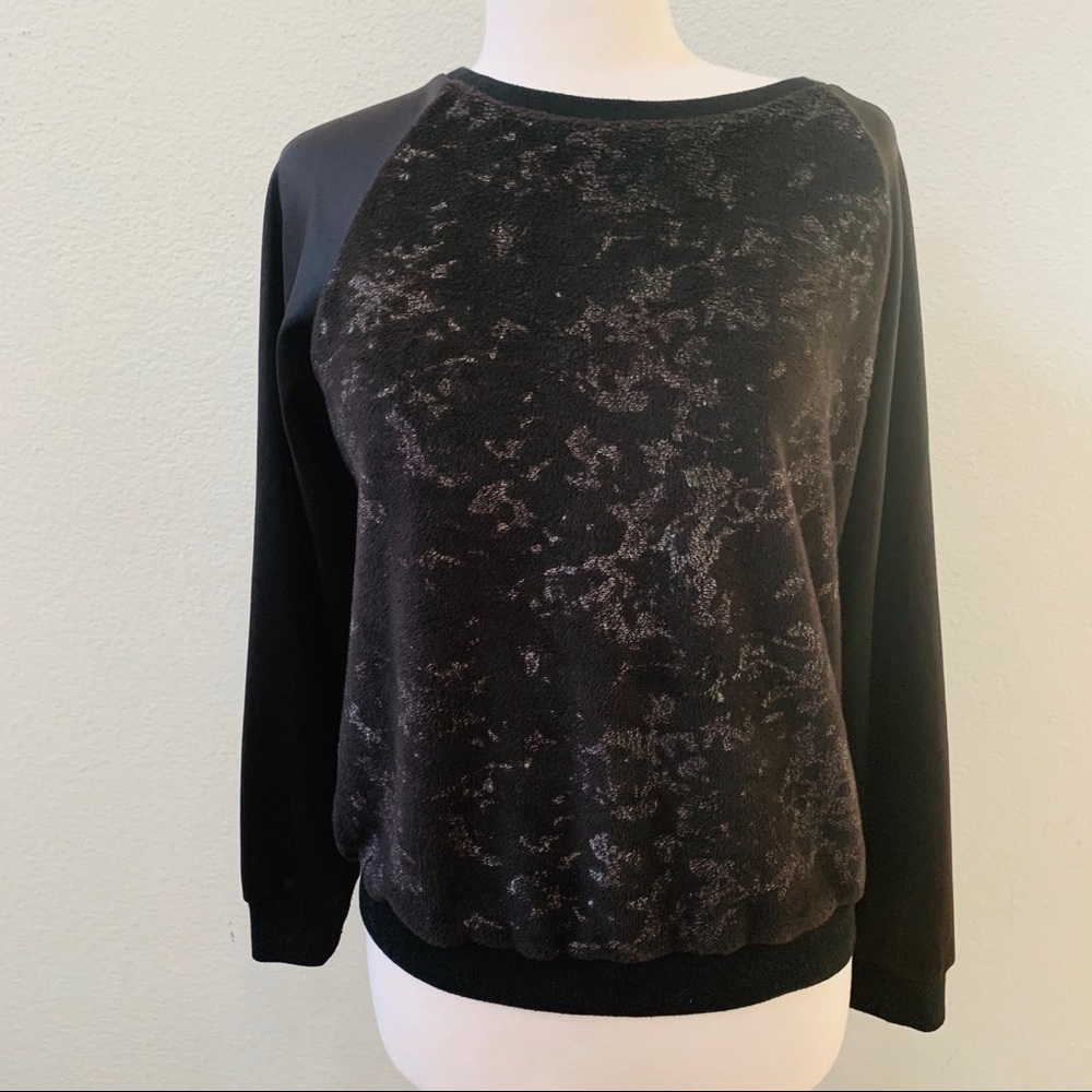 SOPHYLINE Black soft sparkly  sweatshirt M/L